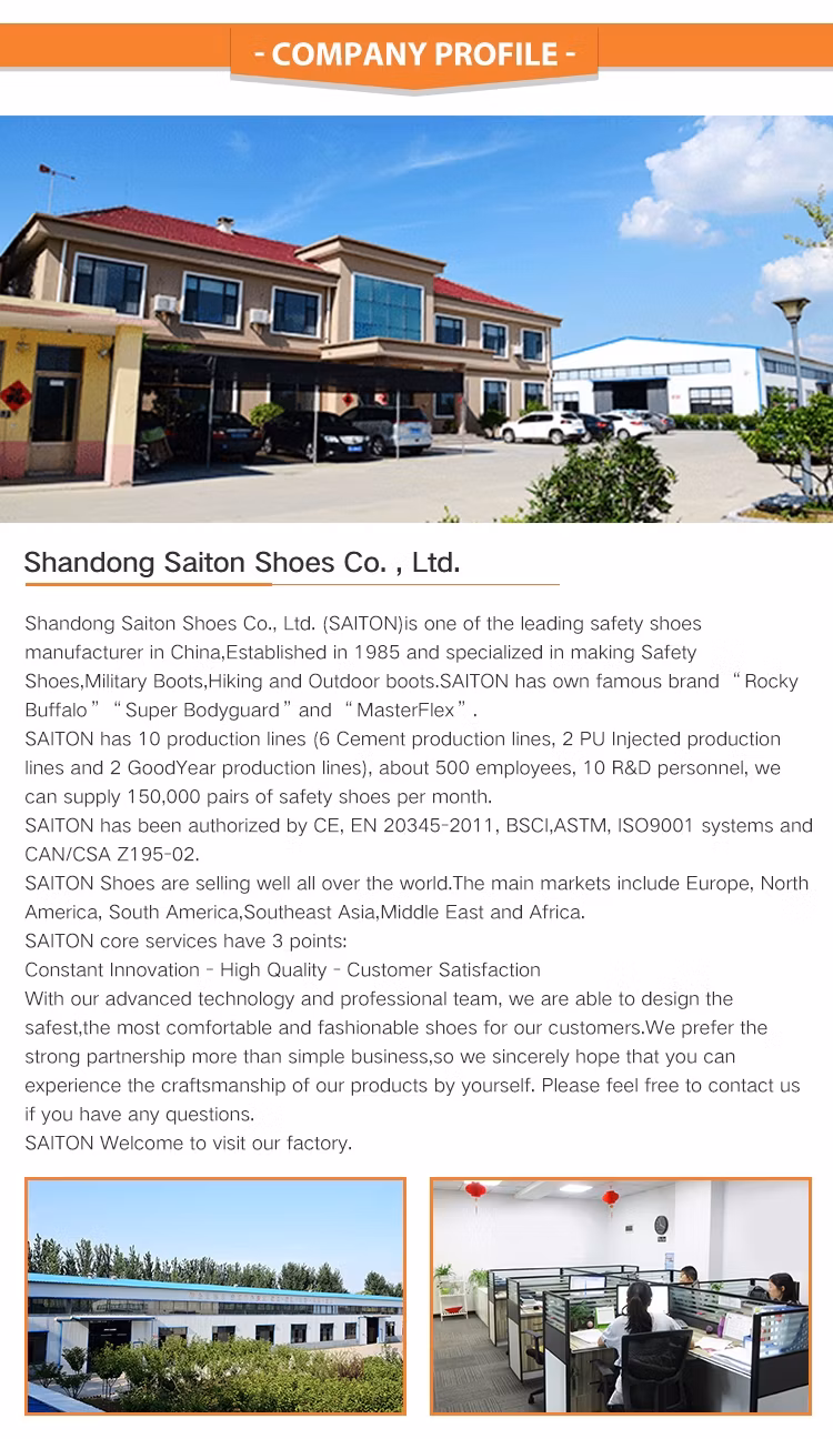Rocky Buffalo Fur Nubuck Leather High Cut Safety Shoes Steel Plate Steel Toe Work Boots with