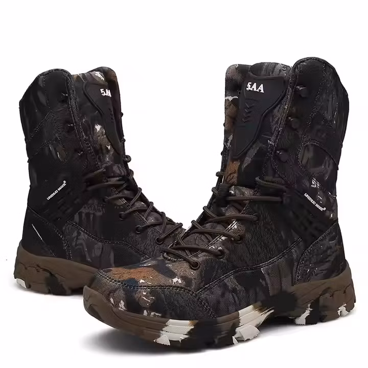 Leather Safety Protective Boots Women Men Outdoor Tactical Waterproof Boots Fighting Training Shoes Boots