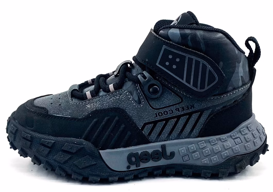 Children Rubber Non-Slip Sports Shoes Winter Plus Velvet Snow Boots Ex-24h8114