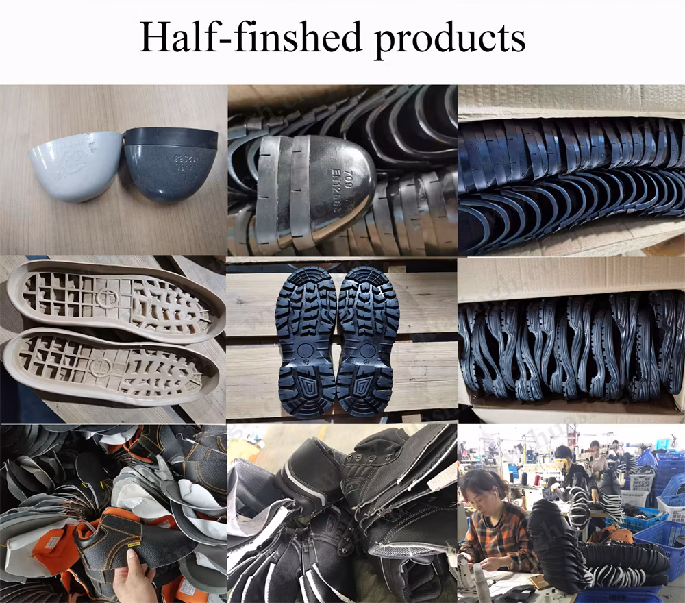 Gww, Oil-Proof Top-Level Crazy Horse Leather Industrial Safety Shoe Steel Toe Insert Alkali Resistant PU Injection Outsole Work Boot HSB179