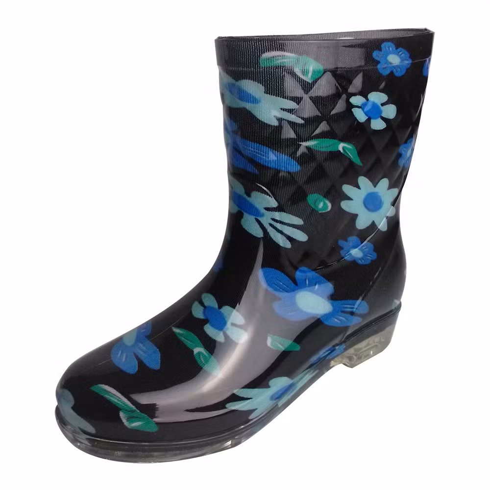 Cheap Camo Print PVC Rain Gumboots Girls Wellington Gumboots Rubber Safety Boots