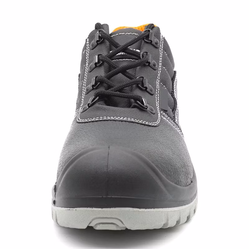 Oil Water Resistant Anti Slip PU Sole Black Leather Steel Toe Prevent Puncture Anti Static Men Protection Safety Shoes Online Shopping