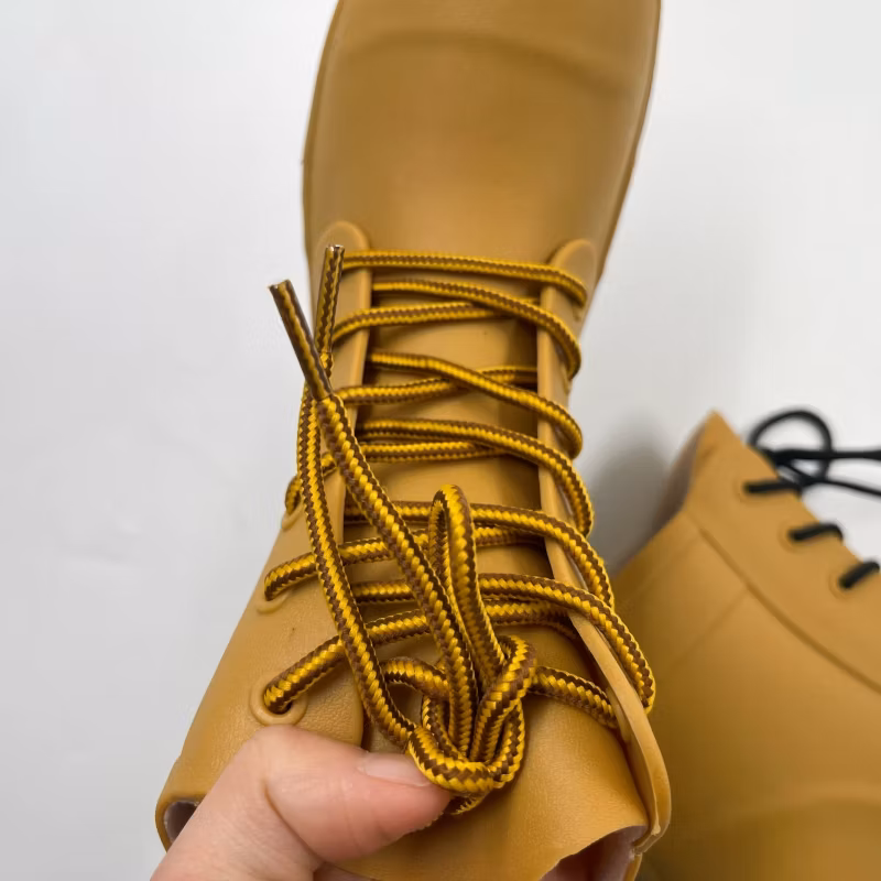 Yellow Color Oil Acid Resistant Waterproof Ankle PVC Safety Rain Boots