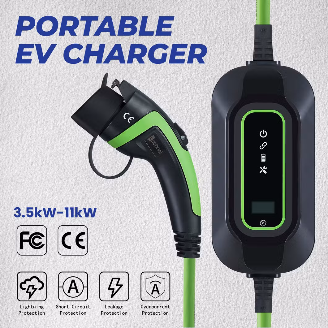 for Tesla Portable EV Car Charger 3.6kw Type2 for Smart Home