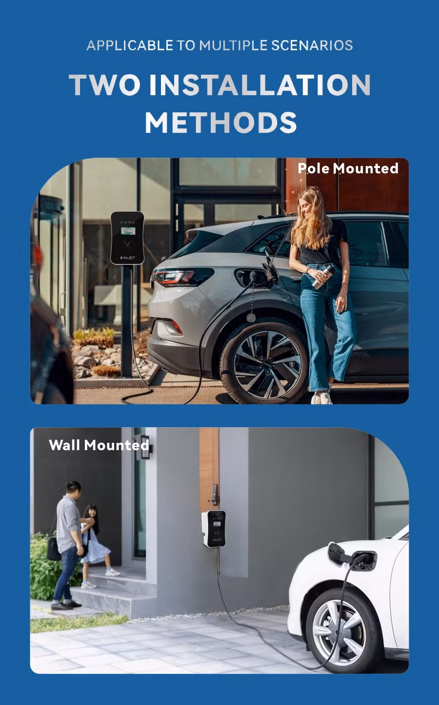 Weeyu WiFi Ocpp1.6j RS-485 CE RoHS Reach Listed Fast Charging 7kw 11kw 22kw Wall Box IEC Standard Electric Car Charger Type 2 EV Charging Station