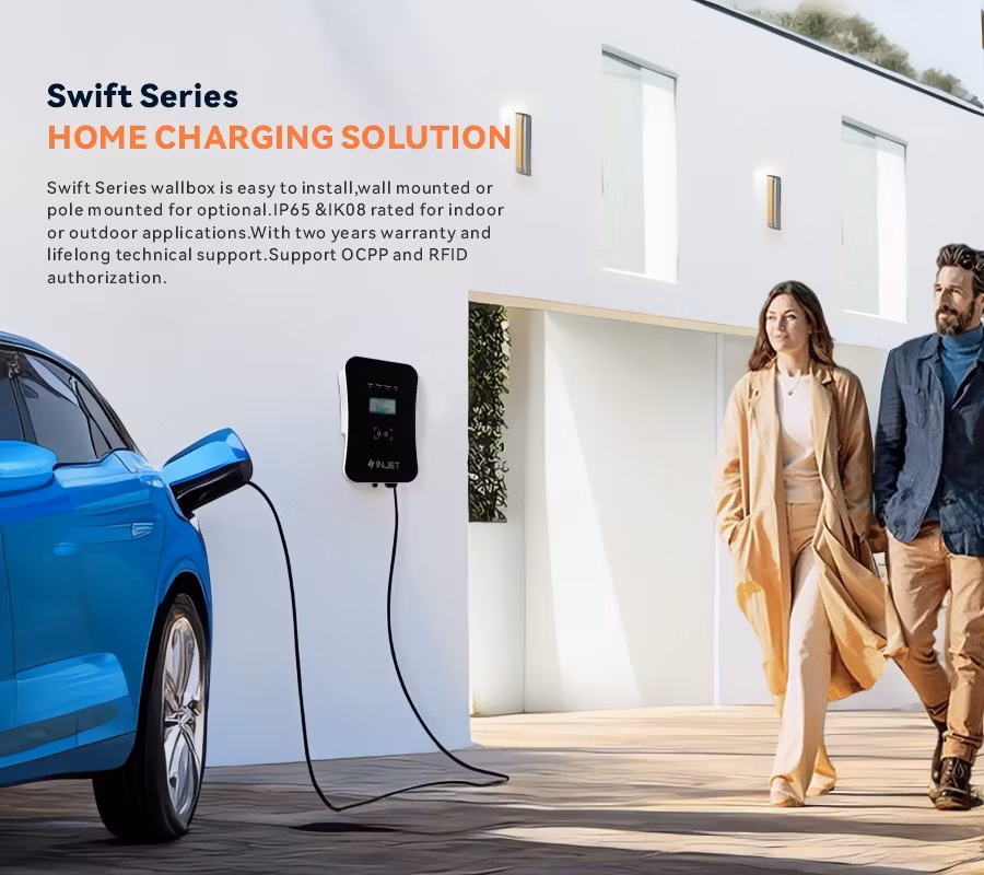 Weeyu WiFi Ocpp1.6j RS-485 CE RoHS Reach Listed Fast Charging 7kw 11kw 22kw Wall Box IEC Standard Electric Car Charger Type 2 EV Charging Station