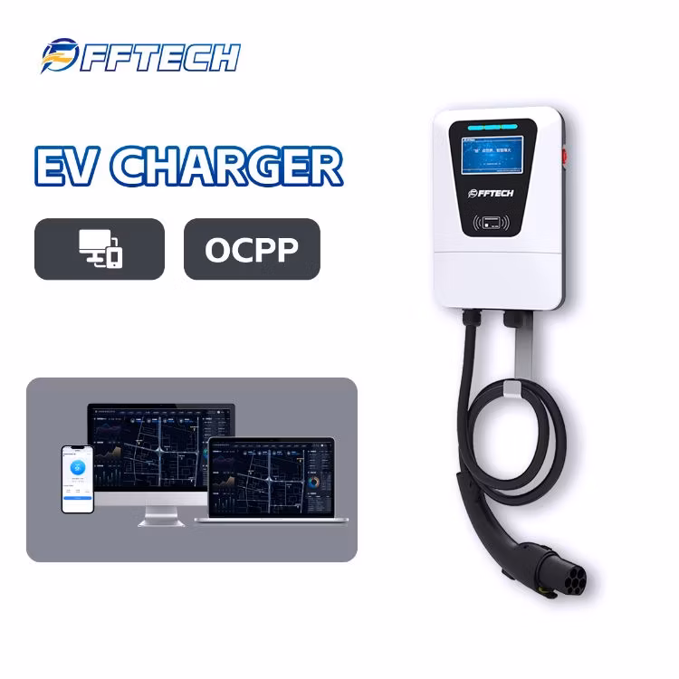 New Energy 7kw/11kw/22kw Home Wallbox Ocpp Level 2 IP55 Wall Mounted Electric Car Charger Stations