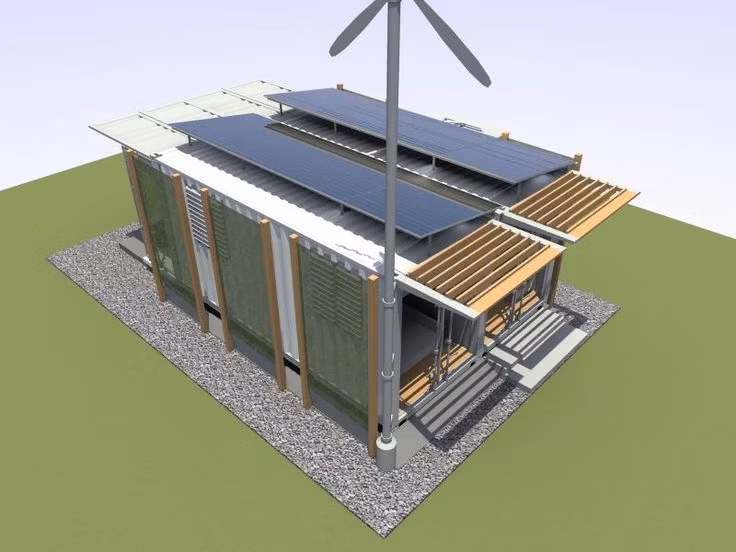 Solar-Powered Container Portable Solar Housing Luxury Solar Home