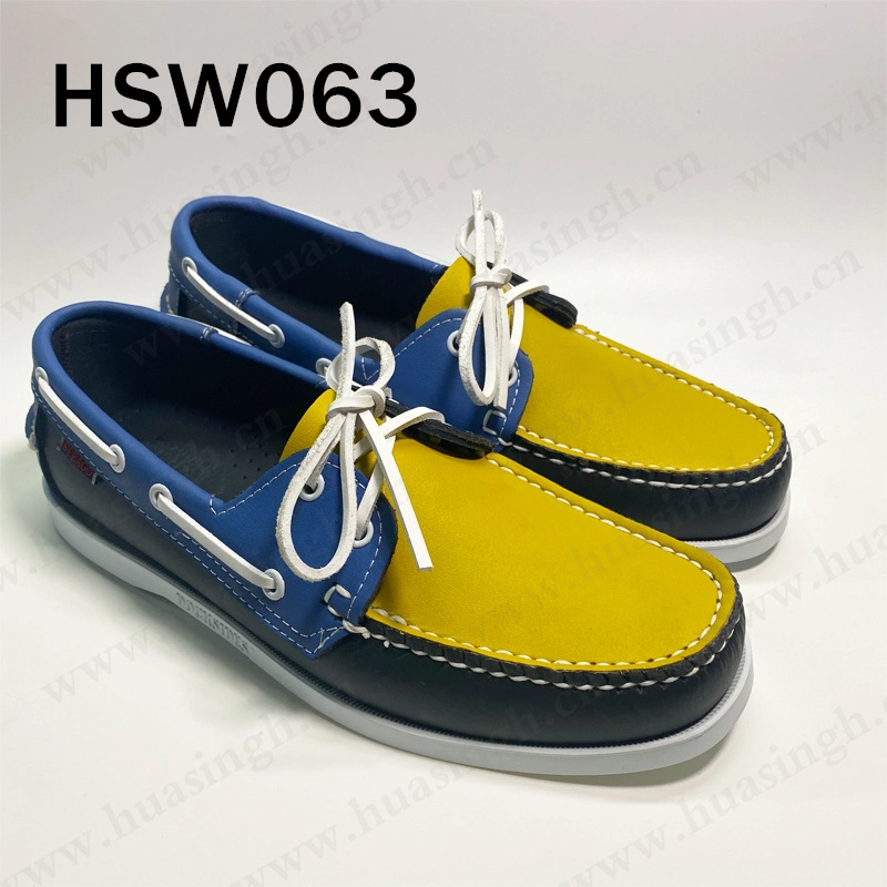 Ywq, Ywq, Handmade Patchwork Color Lace-up Style Causal Peas Shoe Anti-Slip Pure/Colorful Rubber Outsole Flat Shoe for Driver Hsw063