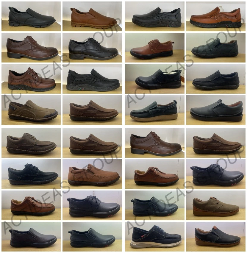 Classic Black Leather Shoes Fashion Lace-up Leather Formal Office Men Dress Shoes Made in China