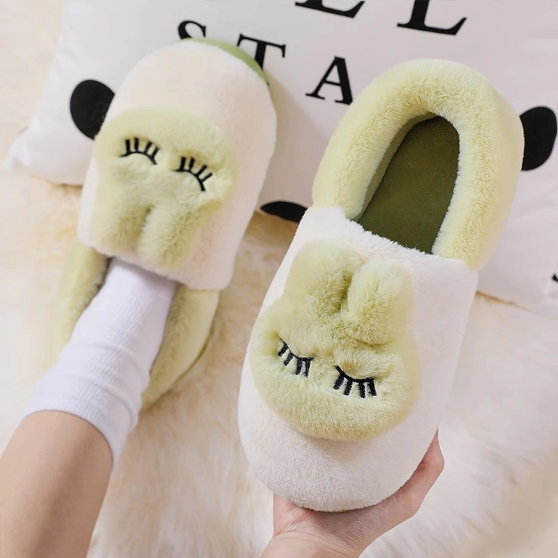 New Winter Home Cotton Shoes Warm Cute Indoor Slippers for Women