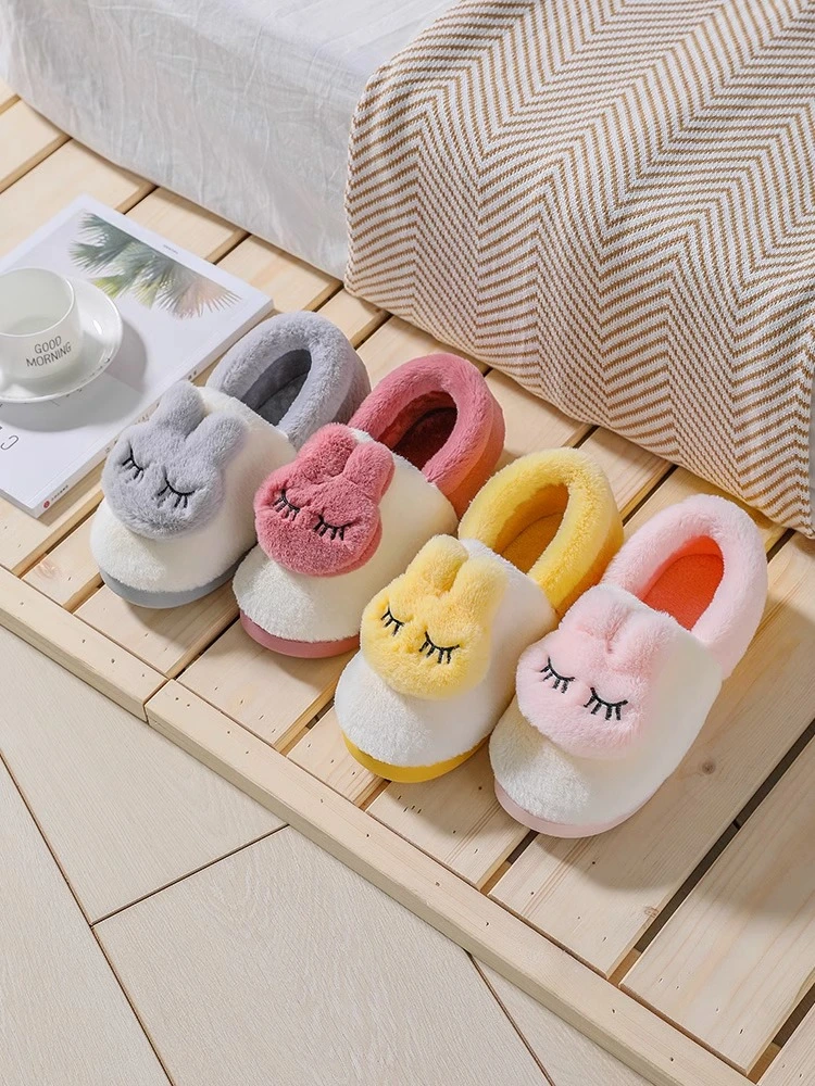 New Winter Home Cotton Shoes Warm Cute Indoor Slippers for Women