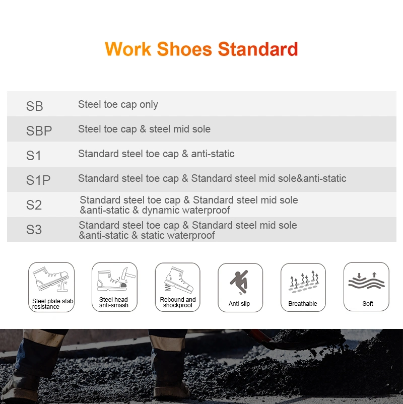 Mj-106 Construction Protection Waterproof Comfortable Fashion Model Steel Toe Leather Boots Men Industrial Safety Work Shoes CE En20345