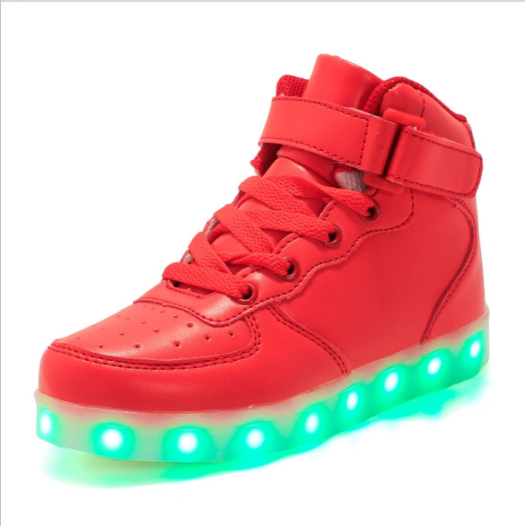 Customized Non-Slip Outsole Children LED Running Walking Kids Shoes