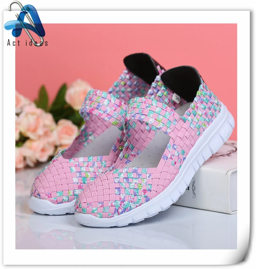 Breathable Handmade Comfortable Walking Woven Shoes for Women