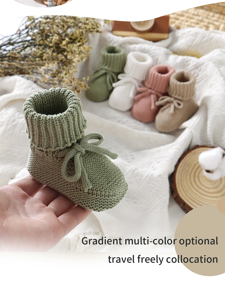 Top Ranking Newbron Baby Knitted Cototn Cute Soft Shoes