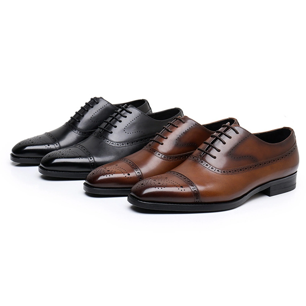 New Arrives Italian Party Wedding Shoes Mens Fashion Lace up PU Leather Oxford Stylish Dress Shoes for Men