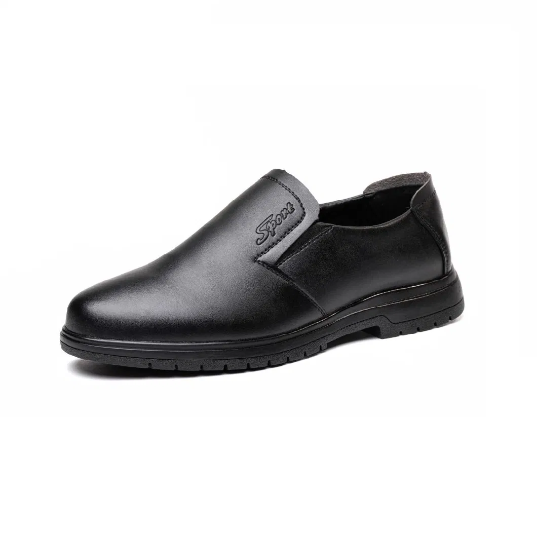 Genuine Leather Black Formal Men Dress Steel Toe Work Shoes