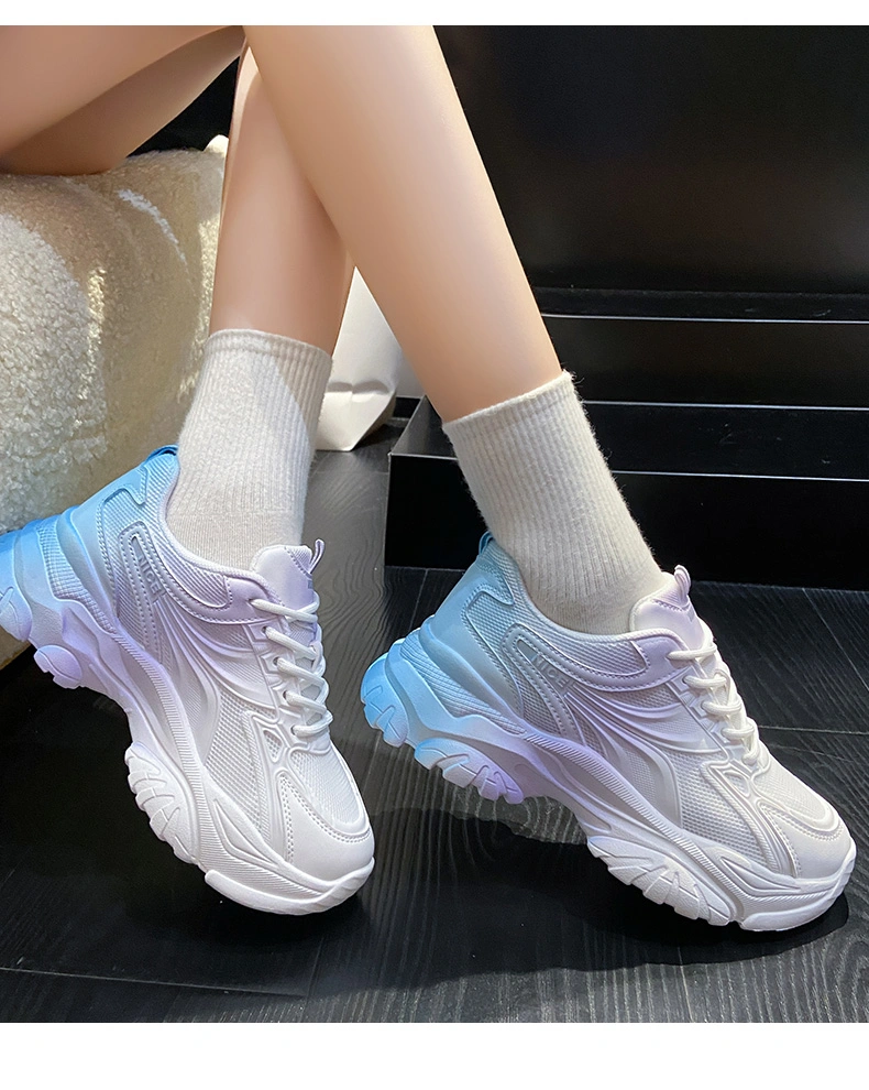 Good Selling OEM Dad Sneakers Breathable Women Casual Sport Shoes