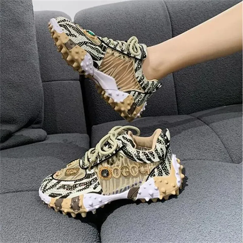 Hotsales 2023 New Style Autumn Woman Walking Shoes Fashion Sneakers Luxury Brand Platform Sports Casual Shoes Chunky Bowling Walking Shoes