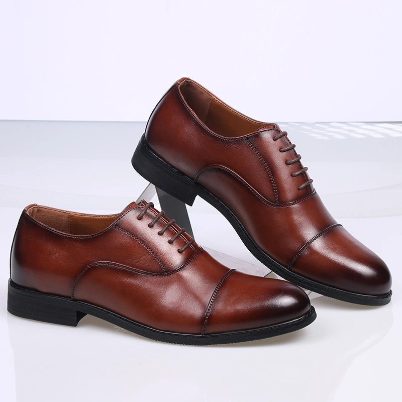 Factory Price Berluti Style Popular Men Lace-up Business Dress Formal Leather Casual Shoes