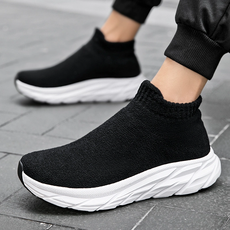 Autumn and Winter Lightweight Soft-Soled Velvet Shoes, Sports Leisure Slip-on Walking Shoes