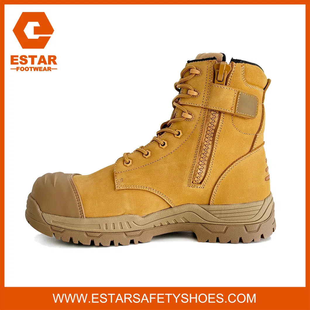 Wide Fit Steel Toe Cap Slip Resistant Rubber Outsole Work Safety Shoes