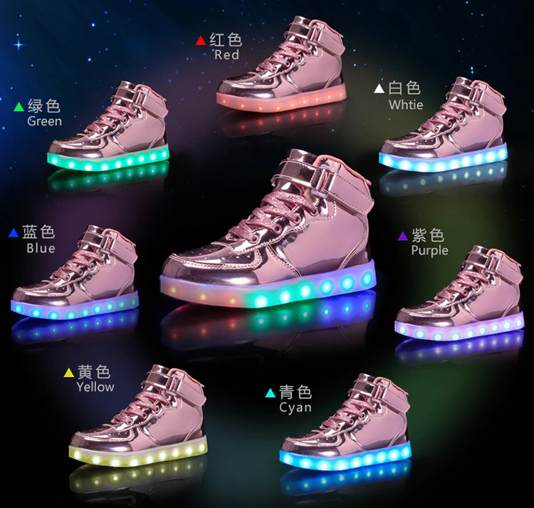 Customized Non-Slip Outsole Children LED Running Walking Kids Shoes