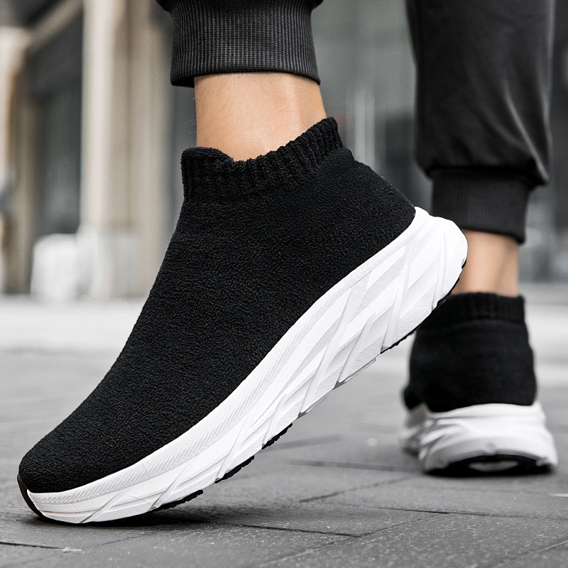 Autumn and Winter Lightweight Soft-Soled Velvet Shoes, Sports Leisure Slip-on Walking Shoes