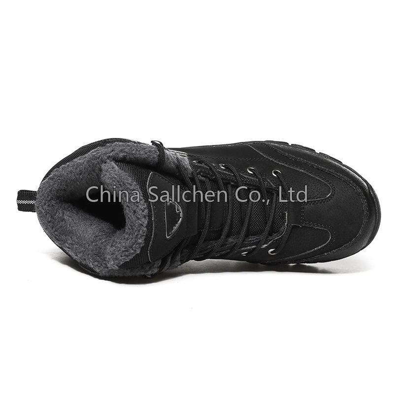 Fur Thickened High Top Outdoor Hiking Shoes Mountaineering Shoes