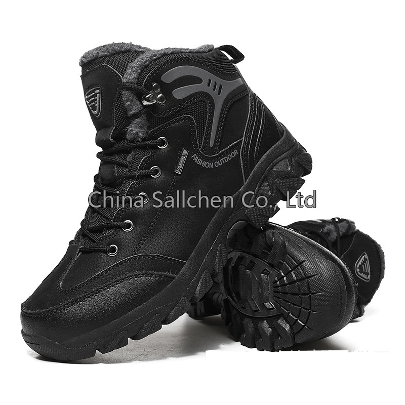 Fur Thickened High Top Outdoor Hiking Shoes Mountaineering Shoes