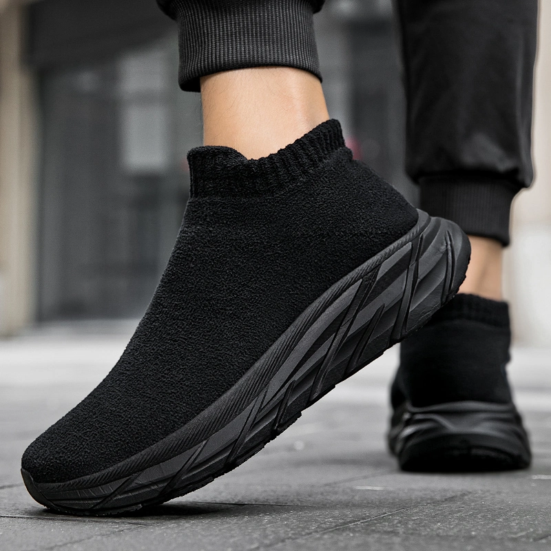 Autumn and Winter Lightweight Soft-Soled Velvet Shoes, Sports Leisure Slip-on Walking Shoes