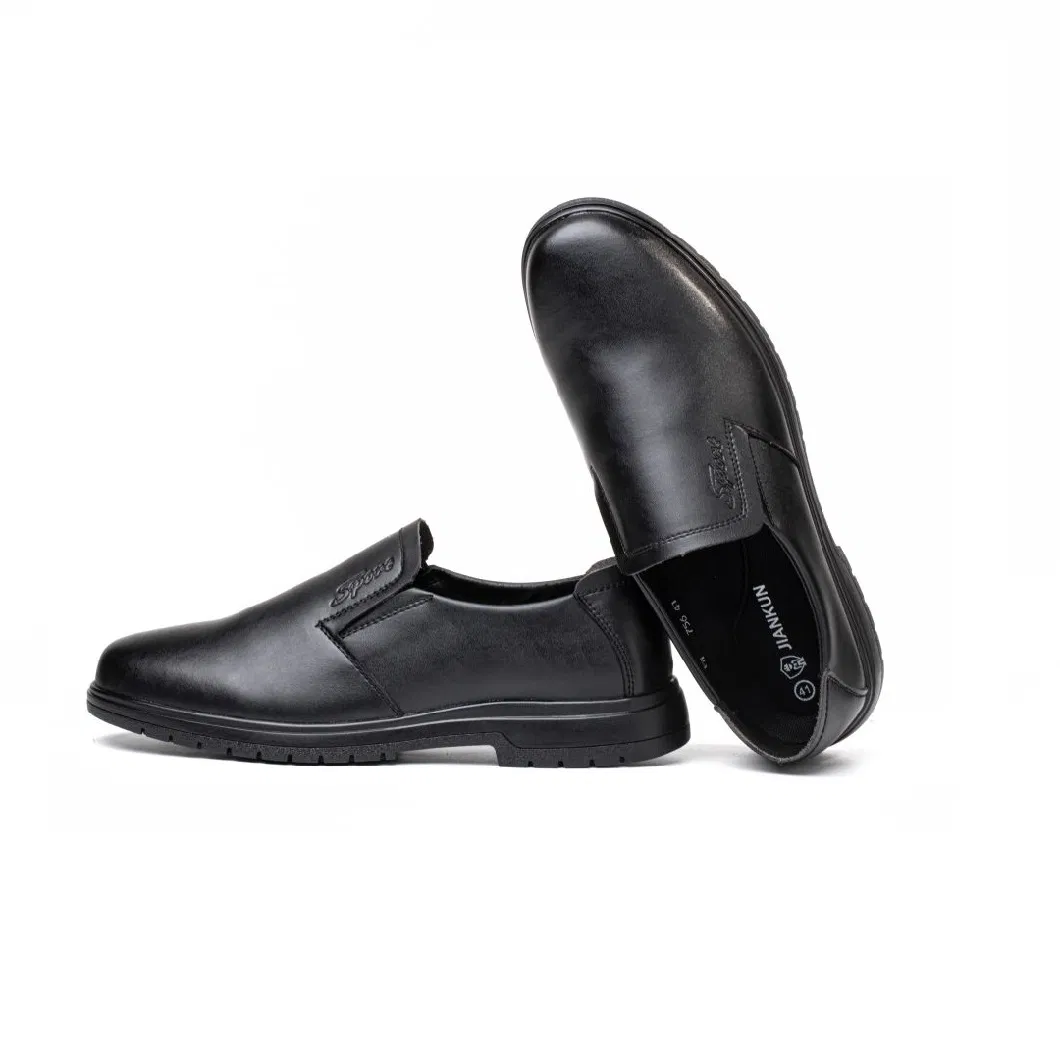 Genuine Leather Black Formal Men Dress Steel Toe Work Shoes