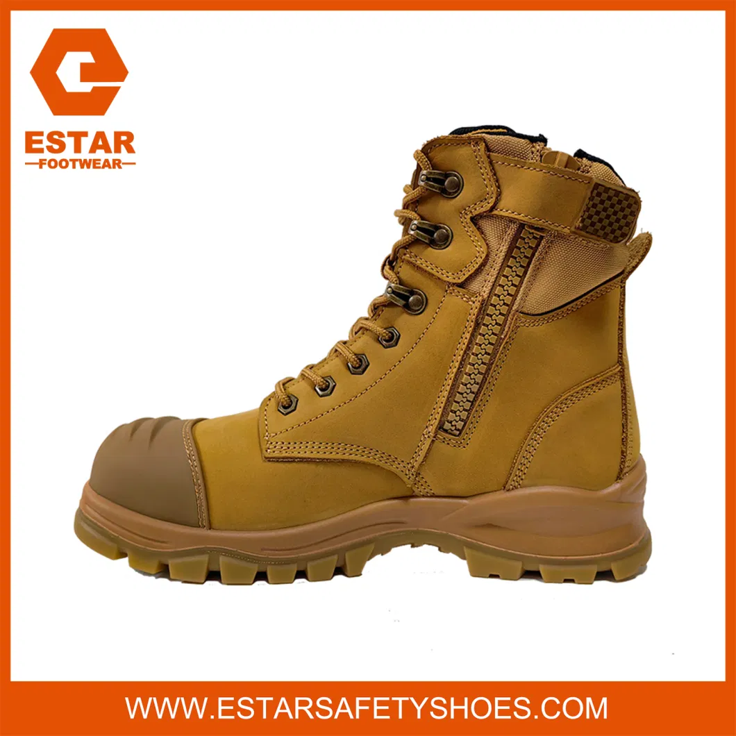 Wide Fit Steel Toe Cap Slip Resistant Rubber Outsole Work Safety Shoes