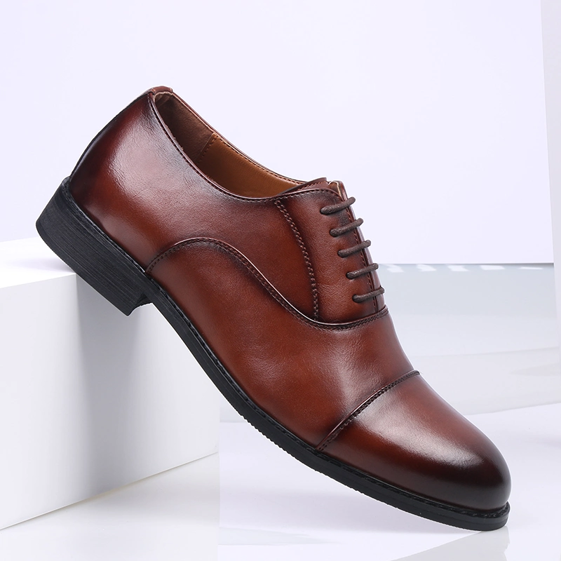 Factory Price Berluti Style Popular Men Lace-up Business Dress Formal Leather Casual Shoes