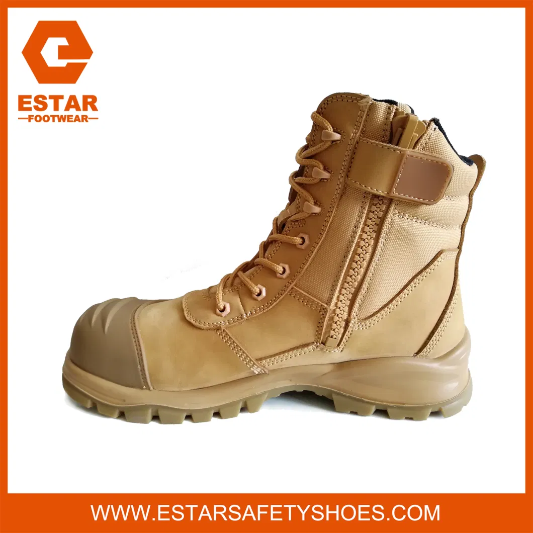 Wide Fit Steel Toe Cap Slip Resistant Rubber Outsole Work Safety Shoes