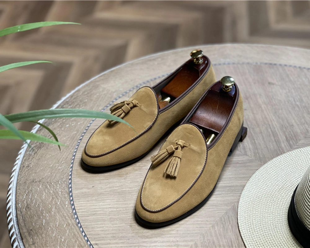 Men&prime;s Vintage Loafers for Men Belgian Loafers