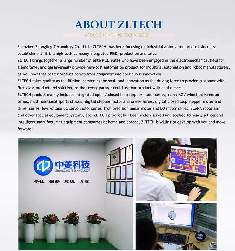 Zltech Zlac8015D 24V 36V 48V 15A-30A 500W 3 Phase Canopen RS485 AC DC Hub Servo Motor Driver for Automatic Delivery Robot