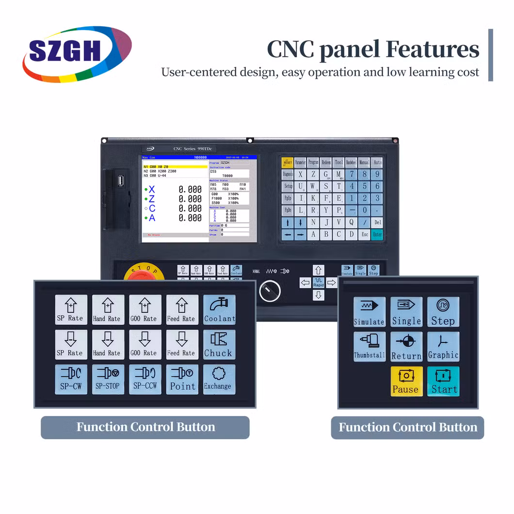 High Grade 2 Axis Kit Top CNC Lathe Controller for Lathe and Turning Machine