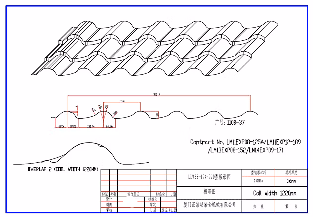 High Speed Aluminum Roofing Step Tile Roll Forming Machine