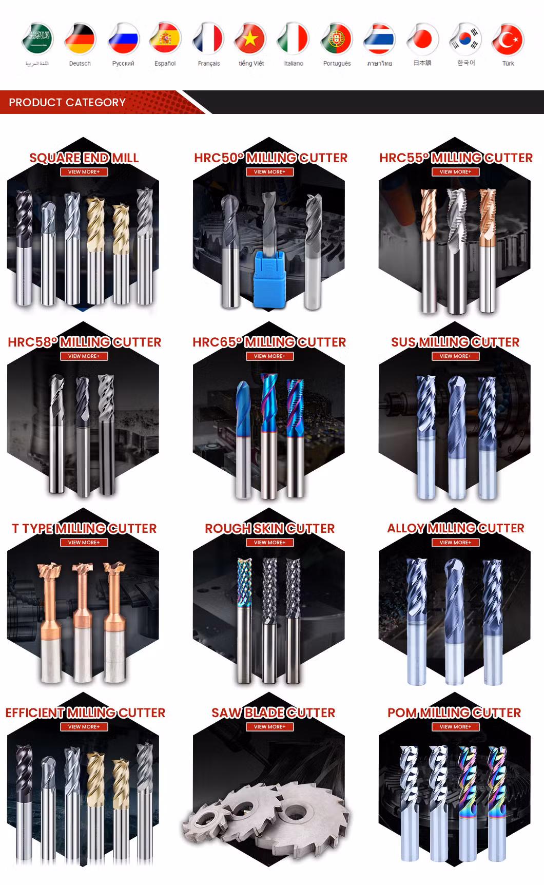 Quander Tools China Indexable Gear Milling Cutters Manufacturing Long Reach Indexable End Mill OEM Customized Roughing End Mill for Stainless Steel