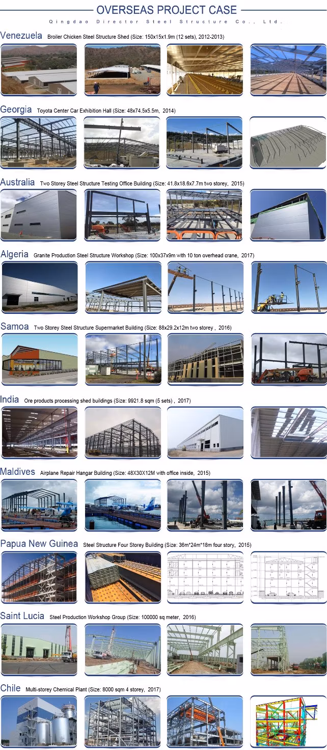 Auto Shed Building Prefab Steel Structure Car Showroom Design Hangar