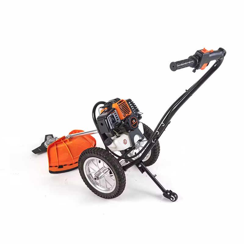 Flexible Wheeled Manual Multifunctional Lawn Mower Gasoliner Trimmer Grass Brush Cutter (TFC430)