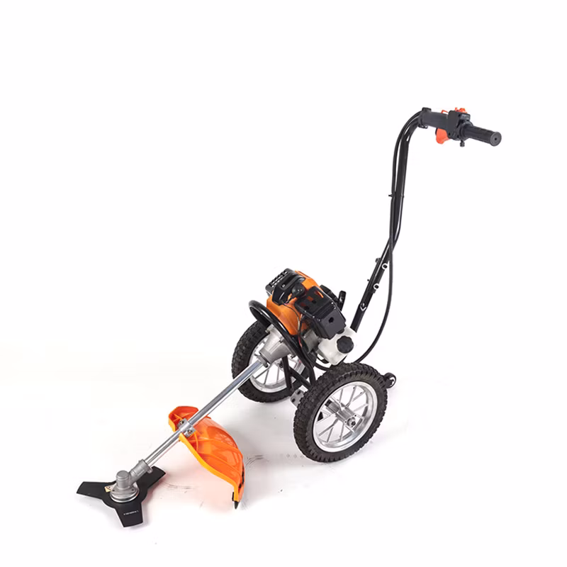 Flexible Wheeled Manual Multifunctional Lawn Mower Gasoliner Trimmer Grass Brush Cutter (TFC430)