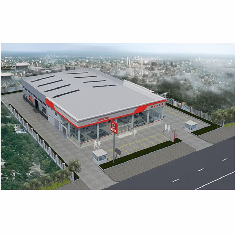 Auto Shed Building Prefab Steel Structure Car Showroom Design Hangar
