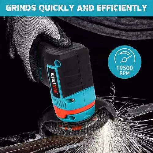 12V Mini Cordless Angle Grinder Brushless Polishing Cutter with 2 Batteries and Charger Included