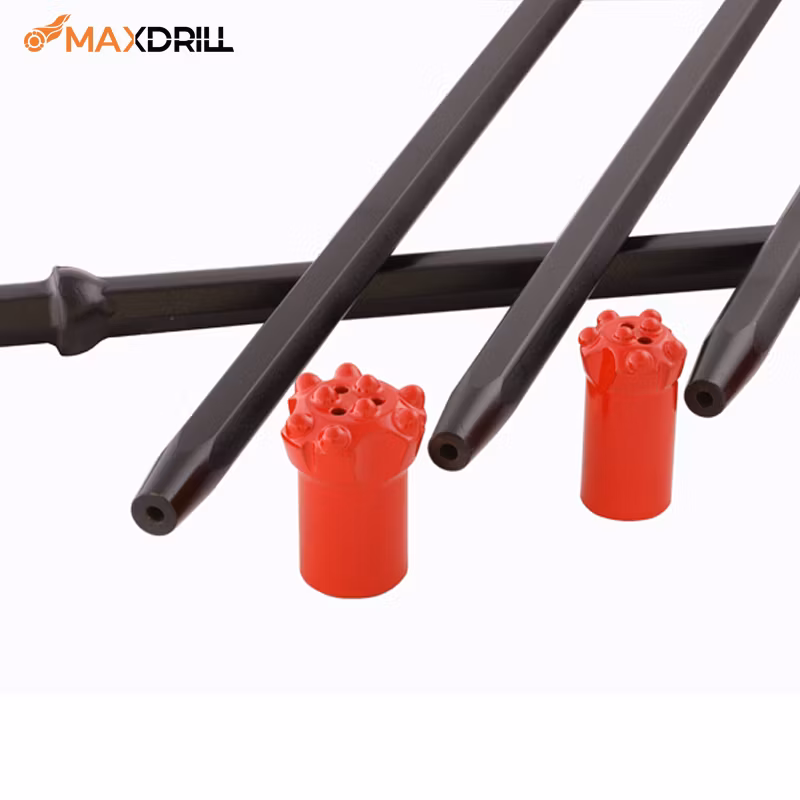 Taper Drill Rod 7 Degree 1200mm Hex Shank 25*108mm for Quarrying