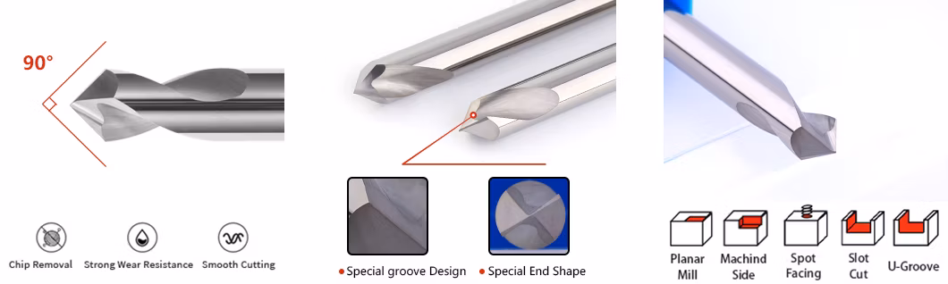 Handeek OEM Center Drills Tungsten Steel Drill Bits HRC55 Solid Carbide Spot Drilling for CNC Tools