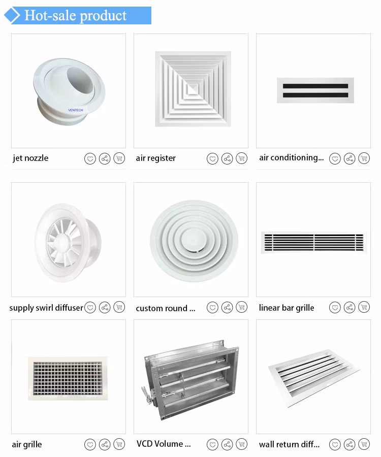 Metal Exhaust Air Ceiling Disc Valve Round Diffuser