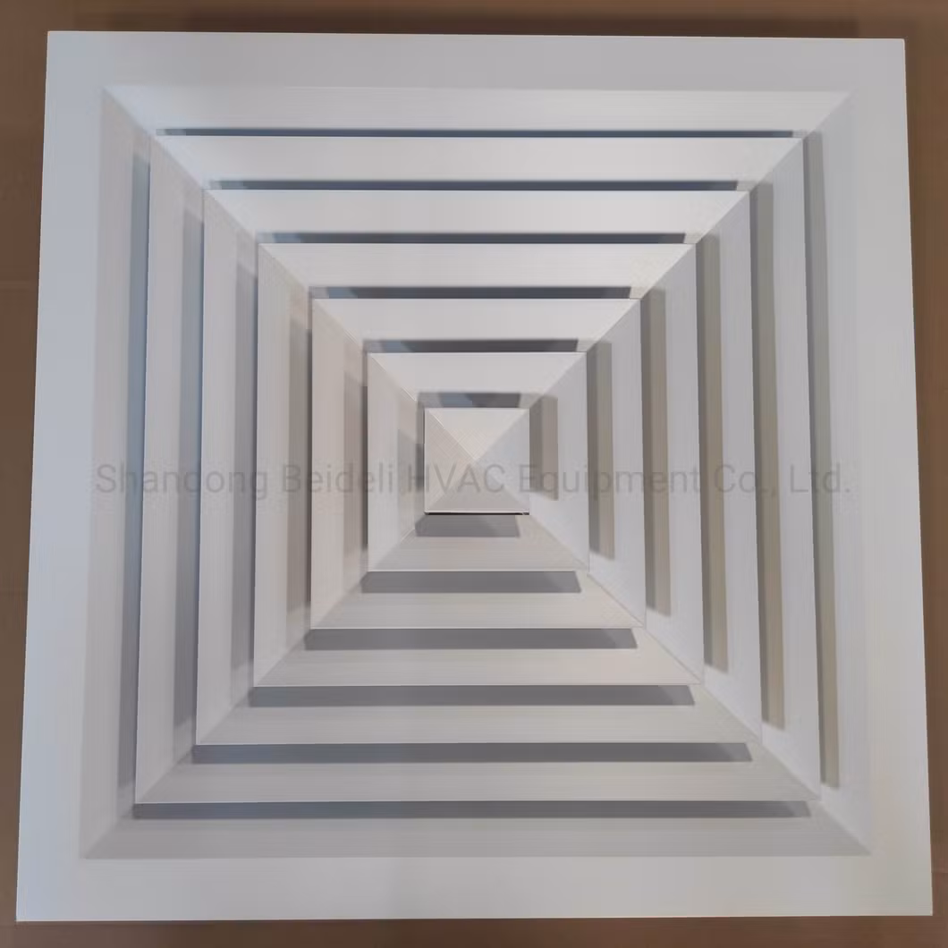 Aluminum Ceiling HVAC 4 Way Supply Air Diffuser Conditioning Square Ceiling Air Diffusers